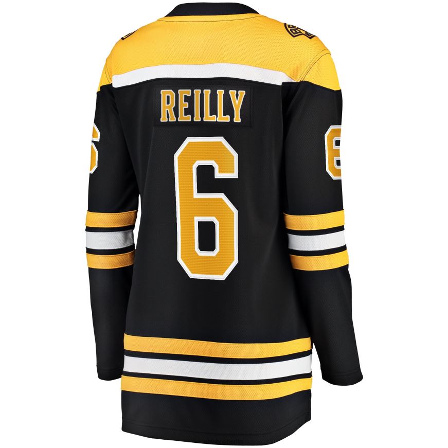 Frauen NHL Boston Bruins Mike Reilly Fanatics Branded Schwarzes 2017/18 Heim-Breakaway-Replika-Trikot Kleidung BF680T2383