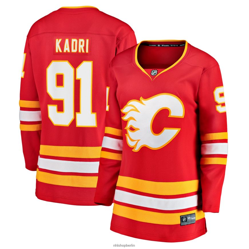 Frauen NHL Calgary Flames Nazem Kadri Fanatics-gebrandetes rotes Heim-Ausreißer-Spielertrikot Kleidung BF680T1408