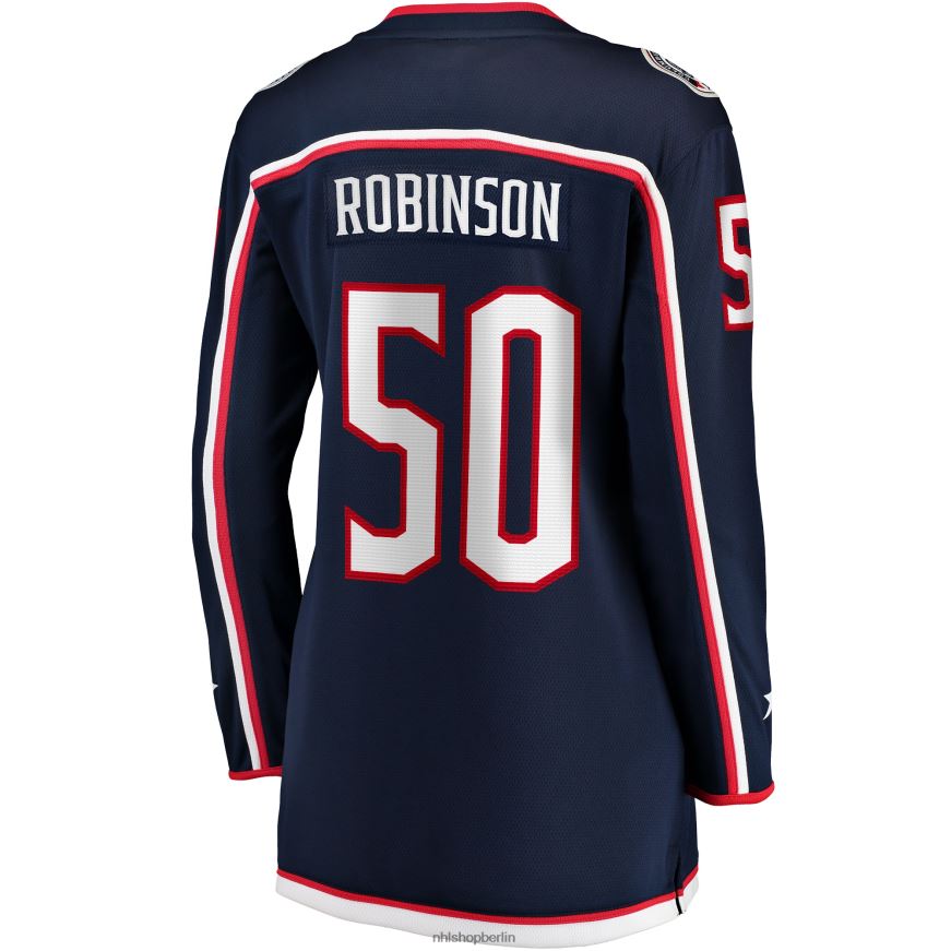 Frauen NHL Columbia Blue Jacken Marineblaues Heimtrikot für Ausreißer mit Fanatics-Logo von Eric Robinson Kleidung BF680T2182