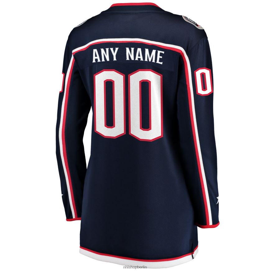 Frauen NHL Columbia Blue Jackets Fanatics Branded Navy Home Breakaway Custom Jersey Kleidung BF680T914