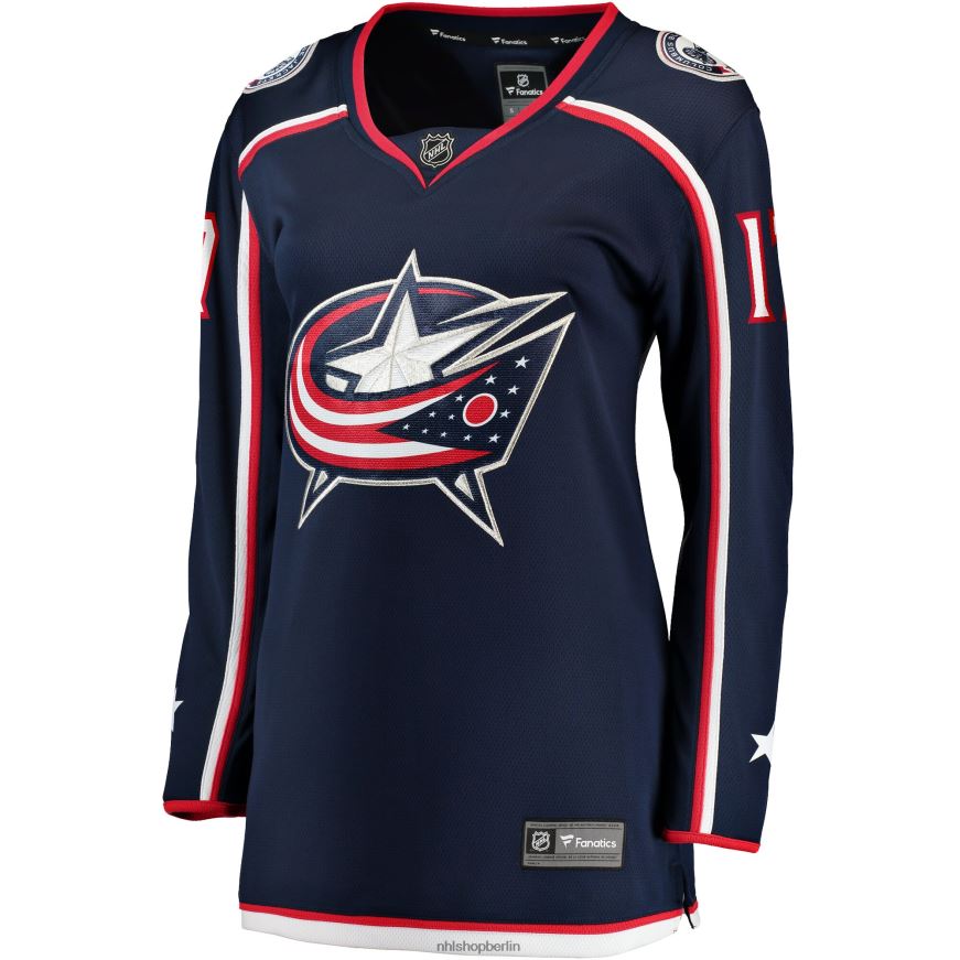 Frauen NHL Columbia Blue Jackets Justin Danforth Fanatics-Heimtrikot für Abtrünnige in Marineblau Kleidung BF680T2187