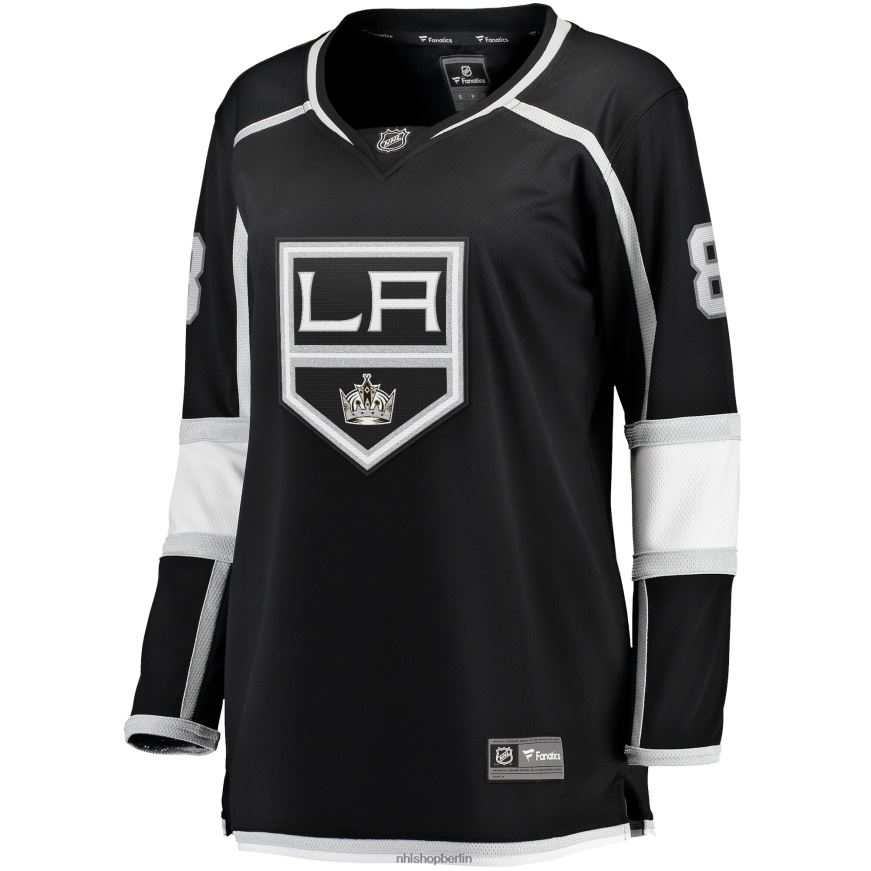 Frauen NHL Die Los Angeles Kings haben das schwarze Heimtrikot der Premier Breakaway-Spieler 2020/21 mit der Marke „Doughty Fanatics“ gezeichnet Kleidung BF680T1245