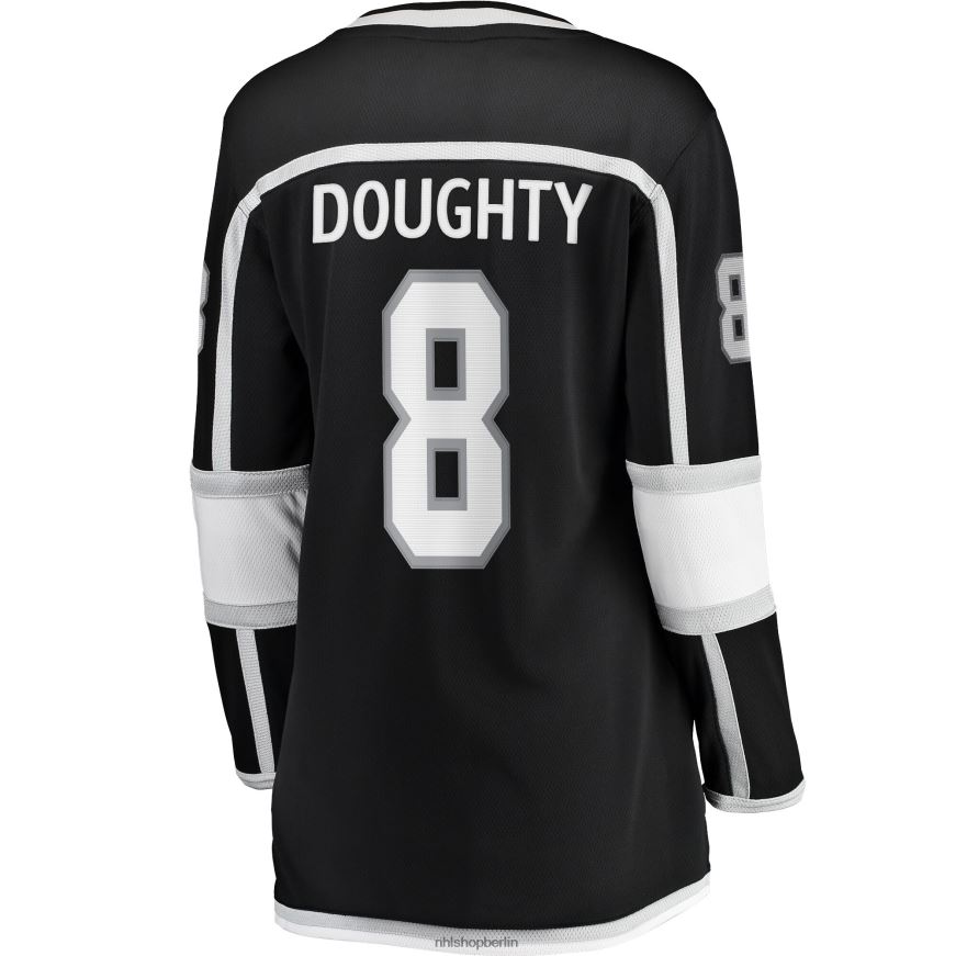 Frauen NHL Die Los Angeles Kings haben das schwarze Heimtrikot der Premier Breakaway-Spieler 2020/21 mit der Marke „Doughty Fanatics“ gezeichnet Kleidung BF680T1245