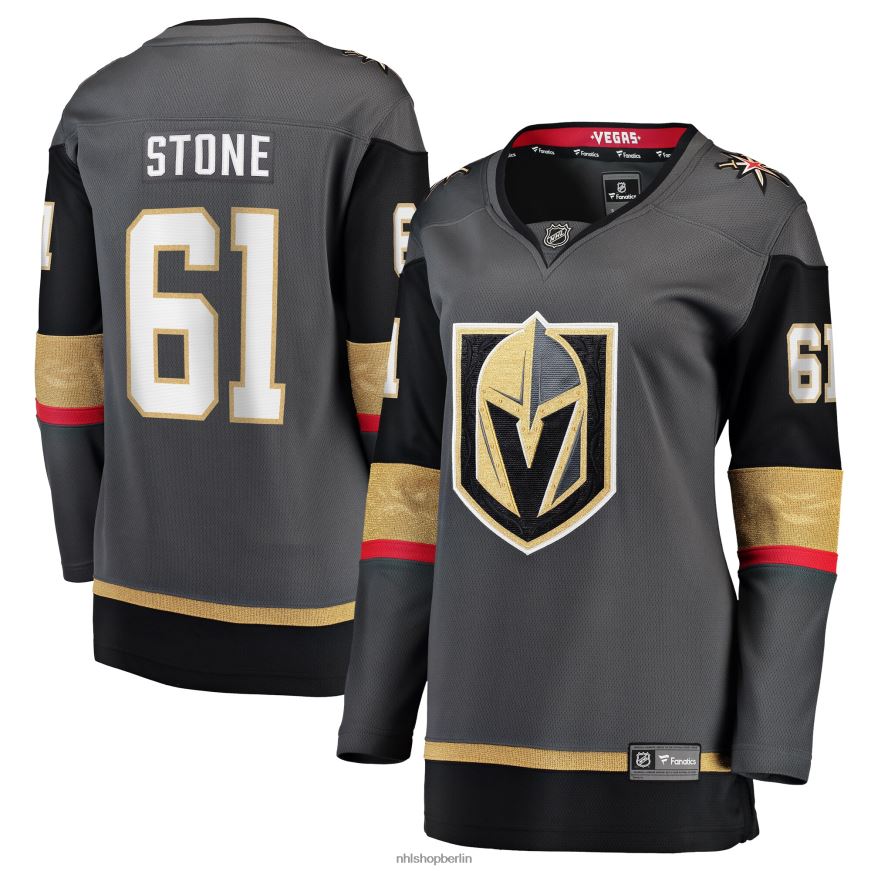 Frauen NHL Graues Breakaway-Spielertrikot der Vegas Golden Knights mit Mark Stone Fanatics-Logo Kleidung BF680T1504