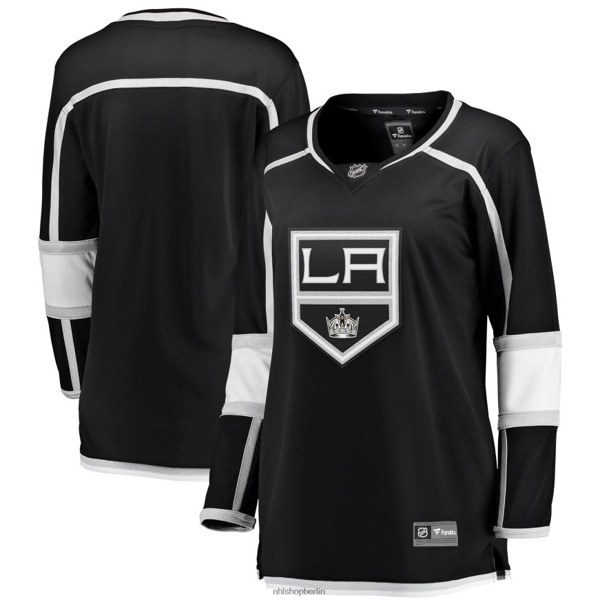 Frauen NHL Los Angeles Kings Fanatics-gebrandetes schwarzes Breakaway-Heimtrikot 2020/21 Kleidung BF680T475