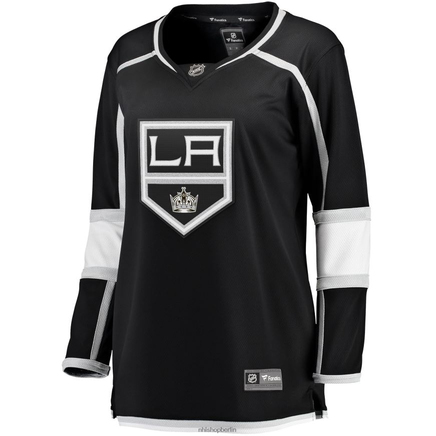 Frauen NHL Los Angeles Kings Fanatics-gebrandetes schwarzes Breakaway-Heimtrikot 2020/21 Kleidung BF680T475