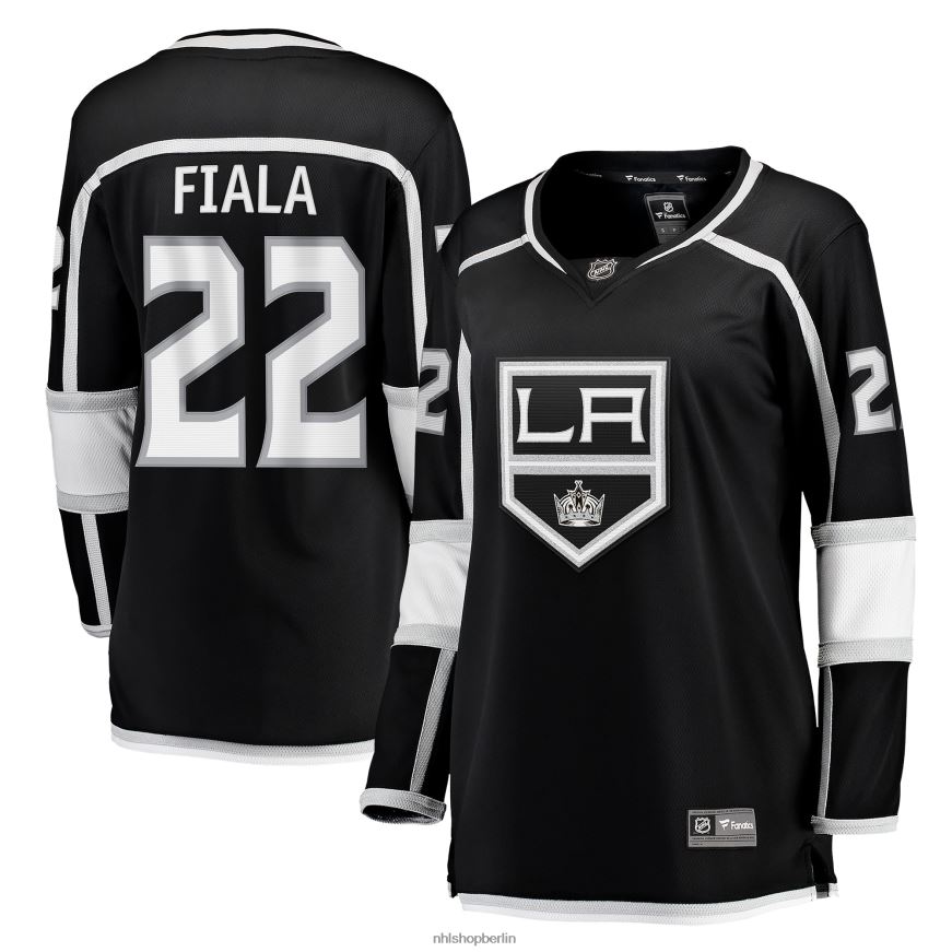 Frauen NHL Los Angeles Kings Kevin Fiala-Fanatiker-Heimtrikot mit Fanatics-Logo in Schwarz Kleidung BF680T464