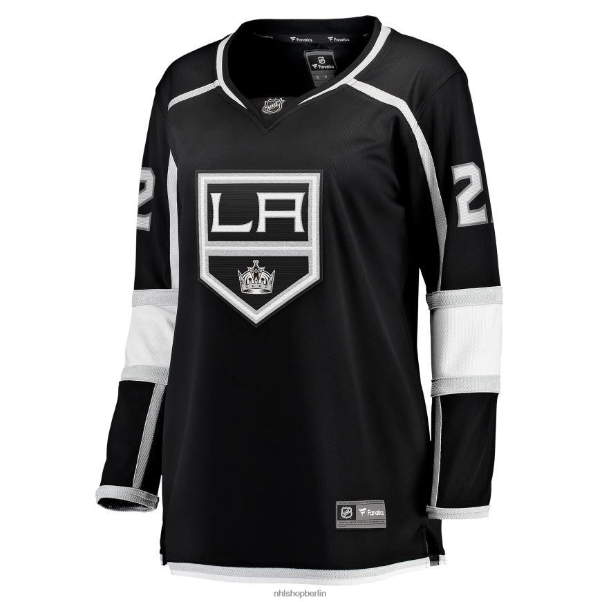 Frauen NHL Los Angeles Kings Kevin Fiala-Fanatiker-Heimtrikot mit Fanatics-Logo in Schwarz Kleidung BF680T464