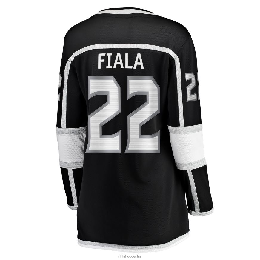 Frauen NHL Los Angeles Kings Kevin Fiala-Fanatiker-Heimtrikot mit Fanatics-Logo in Schwarz Kleidung BF680T464