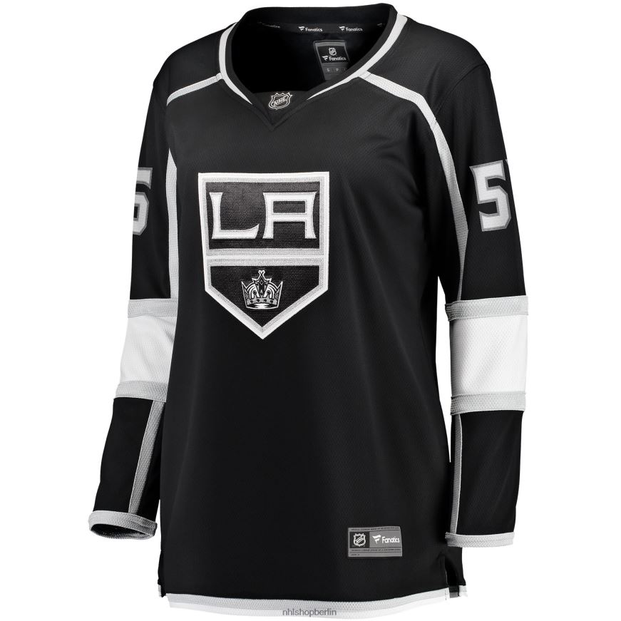 Frauen NHL Los Angeles Kings Quinton Byfield Fanatics-gebrandetes schwarzes Heim-Ausreißer-Spielertrikot Kleidung BF680T1826