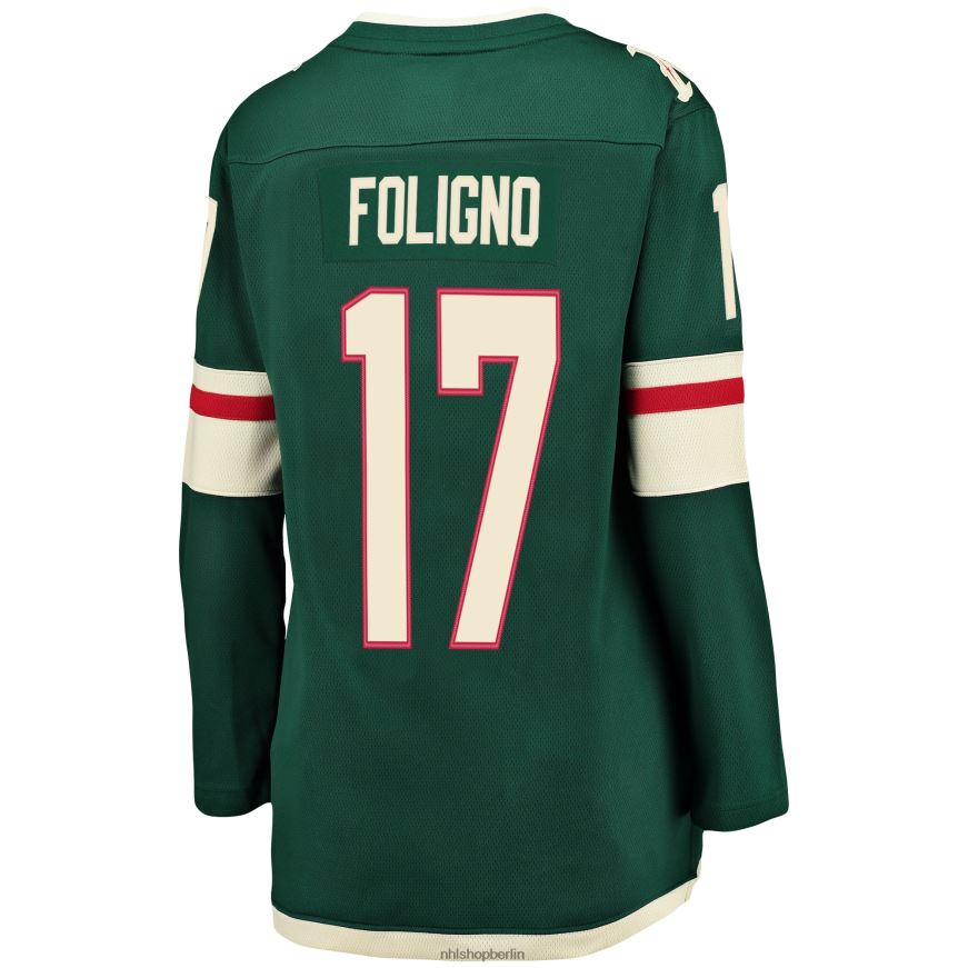 Frauen NHL Minnesota Wild Marcus Foligno Fanatics-gebrandetes grünes Breakaway-Spielertrikot Kleidung BF680T1029