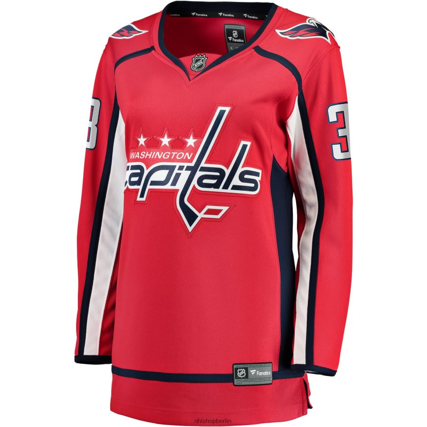Frauen NHL Rotes Breakaway-Heimtrikot der Washington Capitals mit Fanatiker-Logo von Rasmus Sandin Kleidung BF680T2149