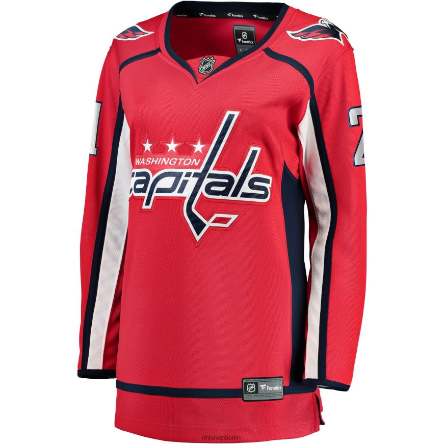 Frauen NHL Rotes Breakaway-Heimtrikot mit Fanatics-Logo der Washington Capitals Garnet Hathaway Kleidung BF680T1692