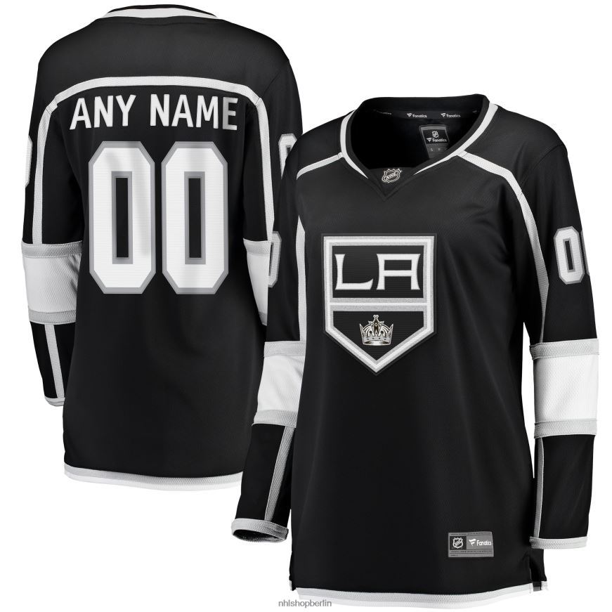 Frauen NHL Schwarzes 2020/21 Home Breakaway-Trikot der Los Angeles Kings Fanatics nach Maß Kleidung BF680T174