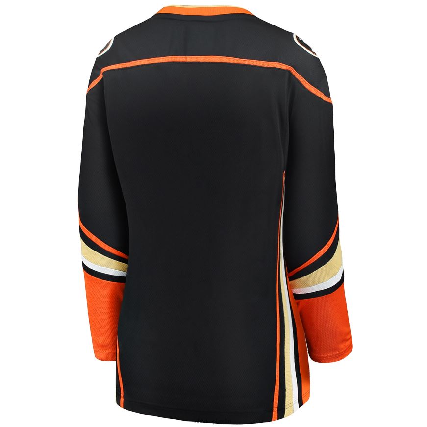 Frauen NHL Schwarzes Breakaway-Heimtrikot der Anaheim Ducks mit Fanatics-Logo Kleidung BF680T1888