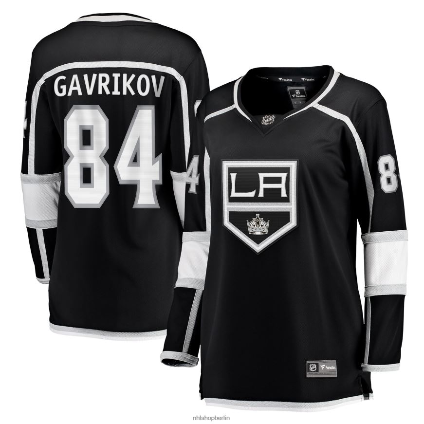 Frauen NHL Schwarzes Breakaway-Heimtrikot der Los Angeles Kings mit Fanatiker-Logo von Vladislav Gavrikov Kleidung BF680T1662