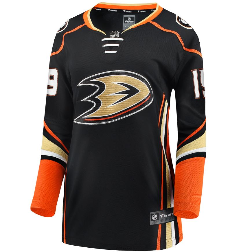 Frauen NHL Schwarzes Trikot der abtrünnigen Heimmannschaft der Anaheim Ducks mit Troy-Terry-Fanatiker-Logo Kleidung BF680T1812