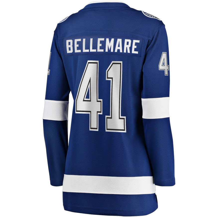 Frauen NHL Tampa Bay Lightning Pierre-Edouard Bellemare Fanatics-Heimtrikot mit Fanatics-Logo in Blau Kleidung BF680T1906