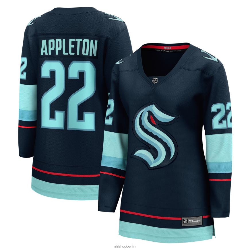 Frauen NHL Tiefseeblaues Breakaway-Heimtrikot der Marke Seattle Kraken Mason Appleton Fanatics Kleidung BF680T2153