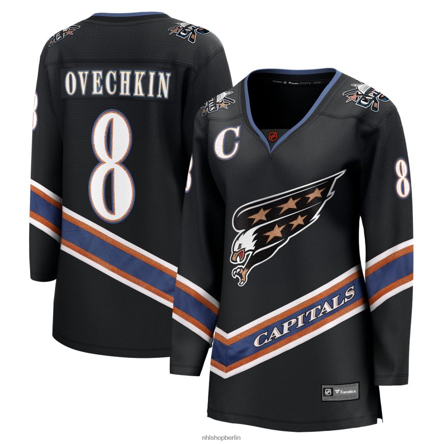Frauen NHL Washington Capitals Alexander Ovechkin Fanatics Branded Black Special Edition 20 Breakaway-Spielertrikot Kleidung BF680T354