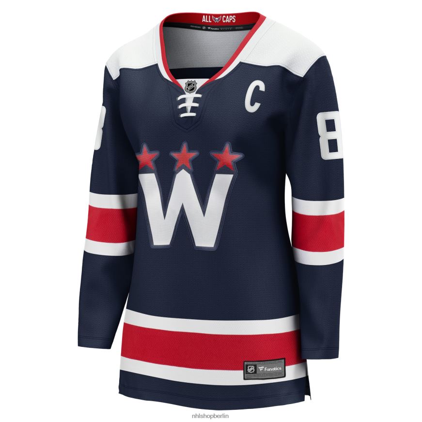 Frauen NHL Washington Capitals Alexander Ovechkin Fanatics Branded Navy 2020/21 alternatives Premier Breakaway-Spielertrikot Kleidung BF680T513