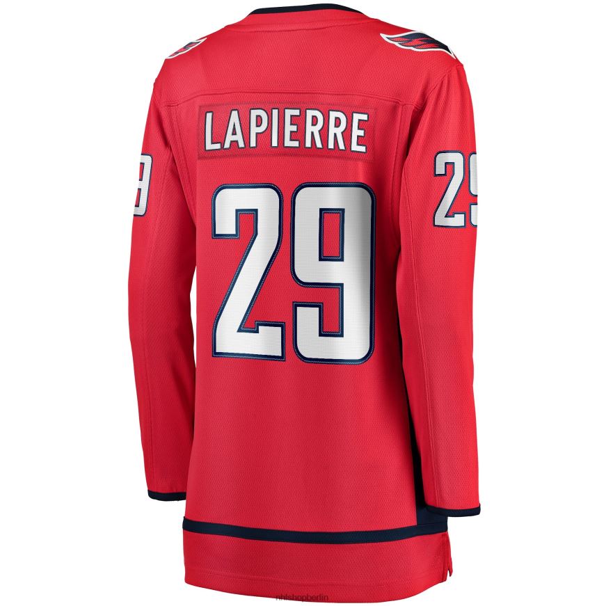 Frauen NHL Washington Capitals Hendrix Lapierre Fanatics-gebrandetes rotes Heim-Ausreißer-Spielertrikot Kleidung BF680T1765