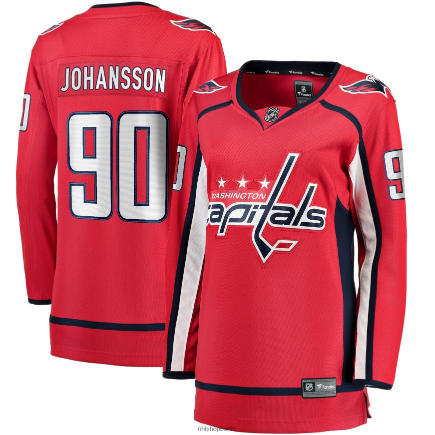 Frauen NHL Washington Capitals Marcus Johansson Fanatics-gebrandetes rotes Heim-Ausreißer-Spielertrikot Kleidung BF680T2193