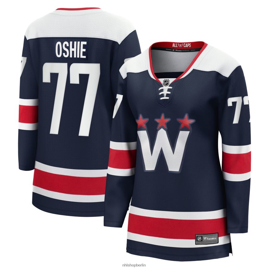 Frauen NHL Washington Capitals TJ Oshie Fanatics Branded Navy 2020/21 Alternatives Premier Breakaway-Spielertrikot Kleidung BF680T431