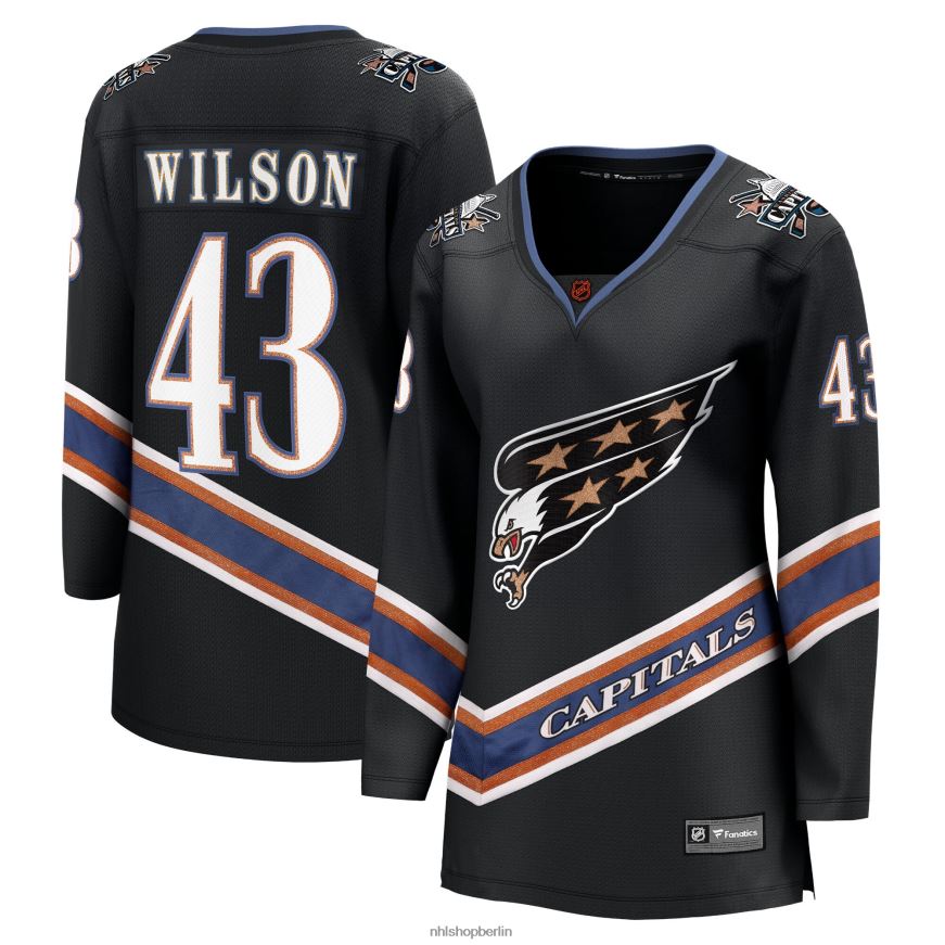 Frauen NHL Washington Capitals Tom Wilson Fanatics Branded Black Special Edition 20 Breakaway-Spielertrikot Kleidung BF680T496