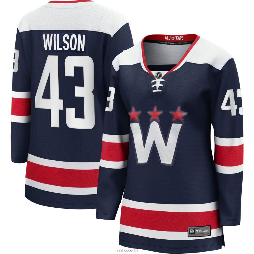 Frauen NHL Washington Capitals Tom Wilson Fanatics Branded Navy Alternative 2020/21 Premier Breakaway Player Jersey Kleidung BF680T1031