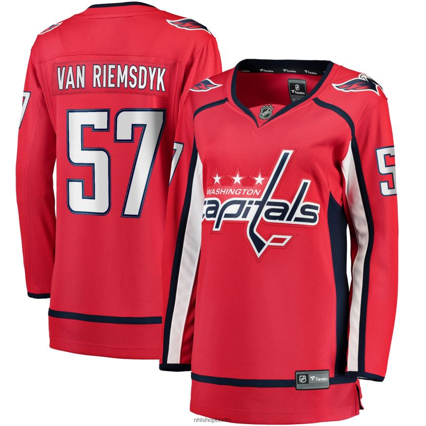 Frauen NHL Washington Capitals Trevor van Riemsdyk Fanatics-gebrandetes rotes Breakaway-Heimtrikot Kleidung BF680T1897