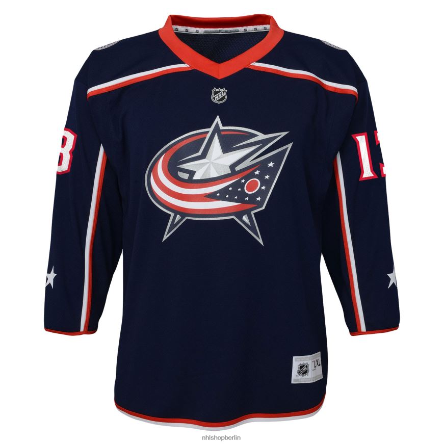 Jugend NHL Columbus Blue Jacken Johnny Gaudreau Marineblaues Replika-Spielertrikot Kleidung BF680T648