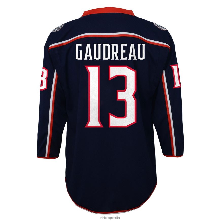 Jugend NHL Columbus Blue Jacken Johnny Gaudreau Marineblaues Replika-Spielertrikot Kleidung BF680T648