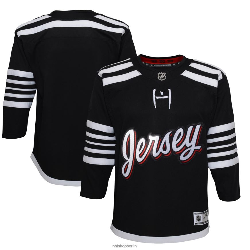 Jugend NHL New Jersey Devils Black 2021/22 alternatives Premier-Trikot Kleidung BF680T698