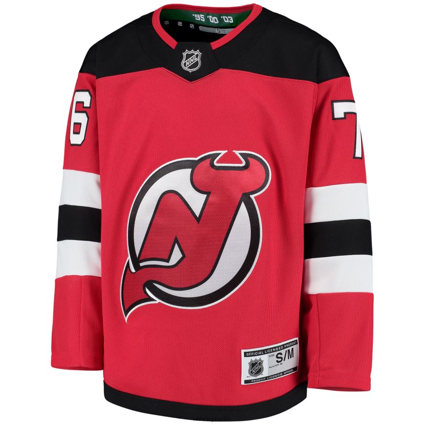 Jugend NHL New Jersey Devils pk Rotes Subban-Heim-Premier-Spieler-Trikot Kleidung BF680T1756