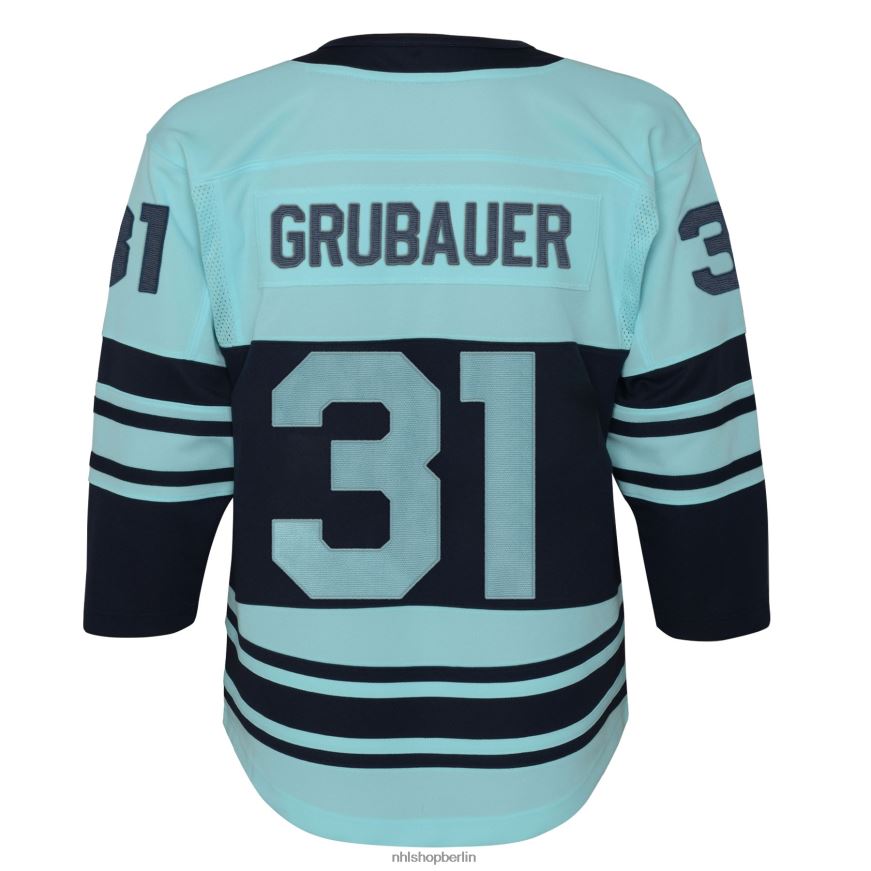 Jugend NHL Seattle Kraken Philipp Grubauer Teal Special Edition 20 Premier-Spieler-Trikot Kleidung BF680T787