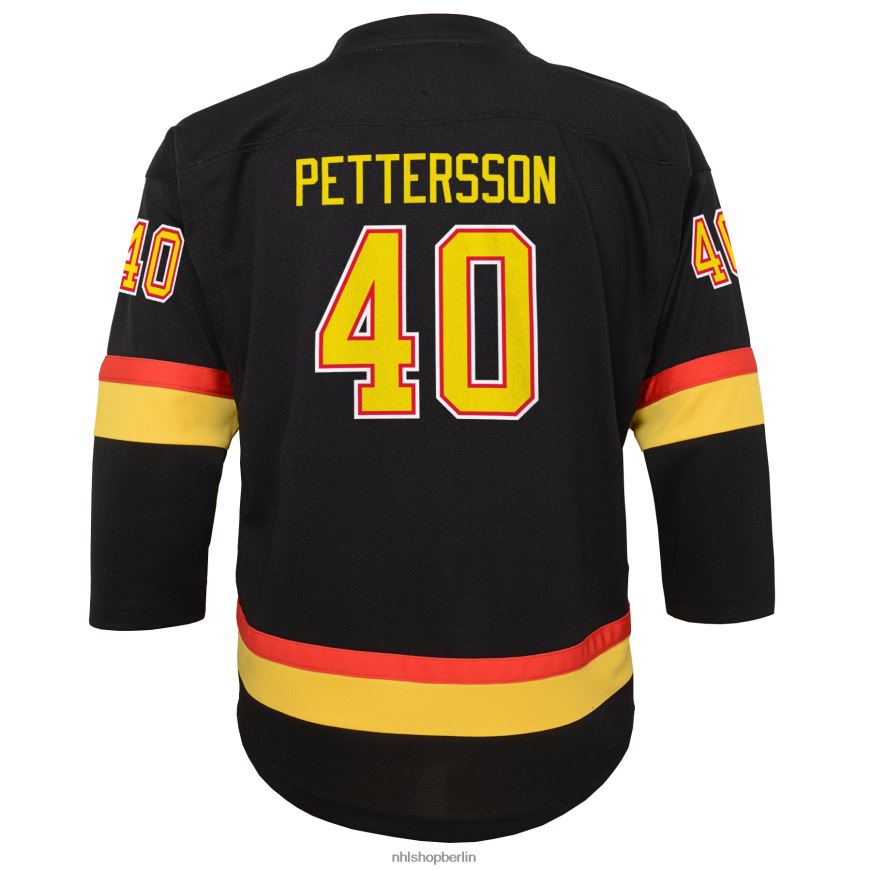 Jugend NHL Vancouver Canucks Elias Pettersson schwarzes 2019/20 Flying Skate Replika-Spielertrikot Kleidung BF680T719