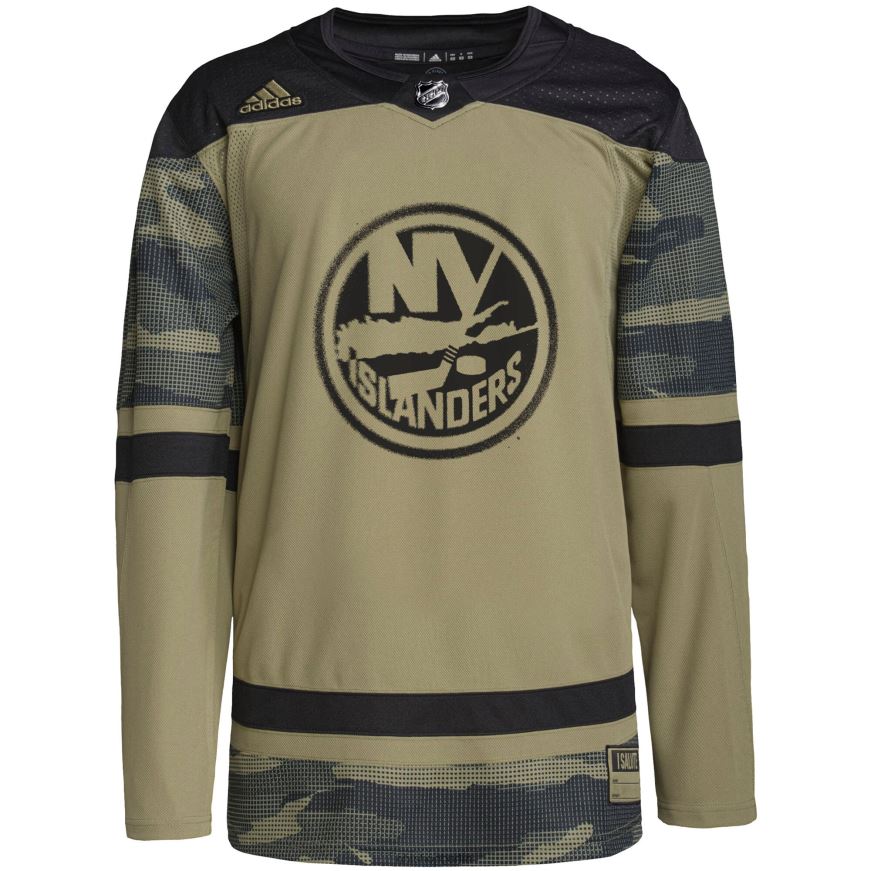 Männer NHL Authentisches Übungstrikot der New York Islanders adidas Camo Military Appreciation Team Kleidung BF680T919
