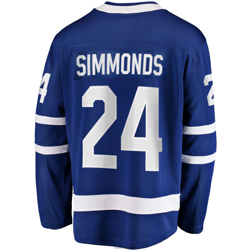Männer NHL Blaues Breakaway-Heimtrikot der Toronto Maple Leafs mit Wayne Simmonds Fanatics-Logo Kleidung BF680T999