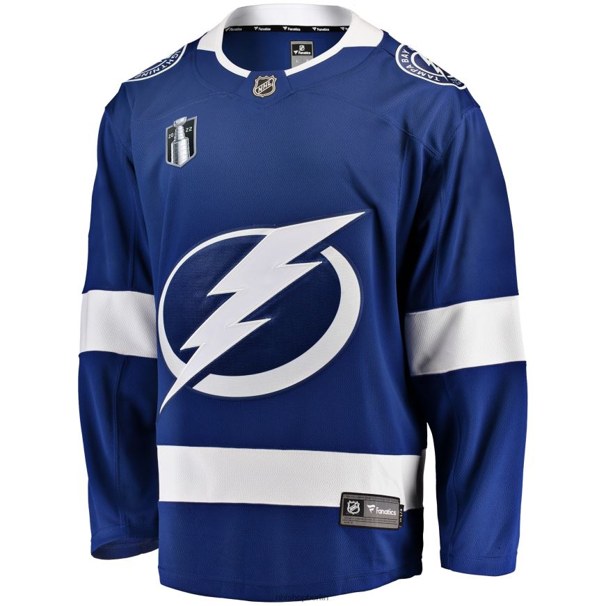 Männer NHL Blaues Heimtrikot der Tampa Bay Lightning Fanatics für das Stanley-Cup-Finale 2022 Kleidung BF680T374