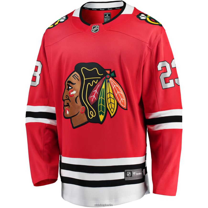 Männer NHL Chicago Blackhawks Philipp Kurashev Fanatics-gebrandetes rotes Home-Breakaway-Spielertrikot Kleidung BF680T1735