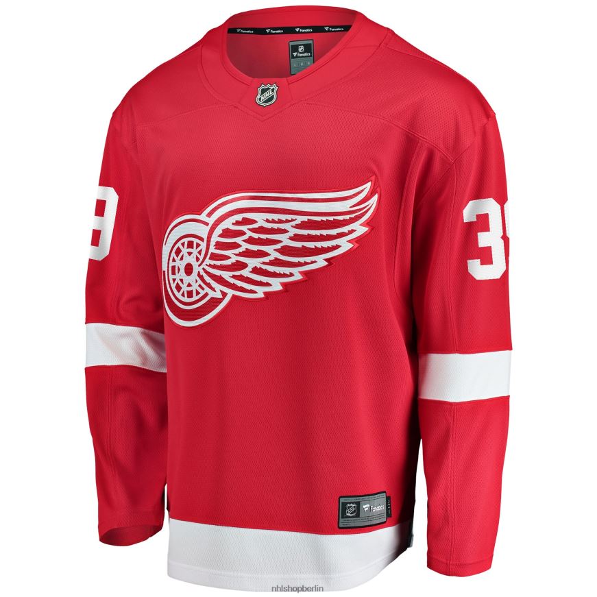 Männer NHL Detroit Red Wings Alex Nedeljkovic Fanatics-gebrandetes rotes Home-Breakaway-Spielertrikot Kleidung BF680T1837