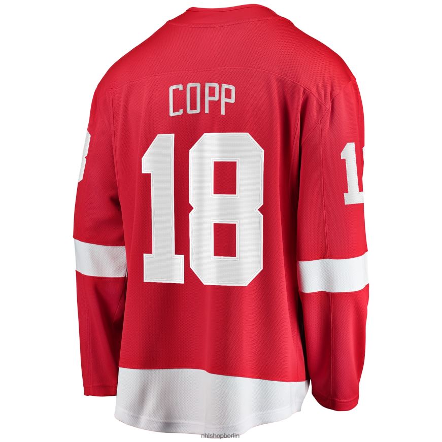 Männer NHL Detroit Red Wings Andrew Copp Fanatics-gebrandetes rotes Home-Breakaway-Spielertrikot Kleidung BF680T1672