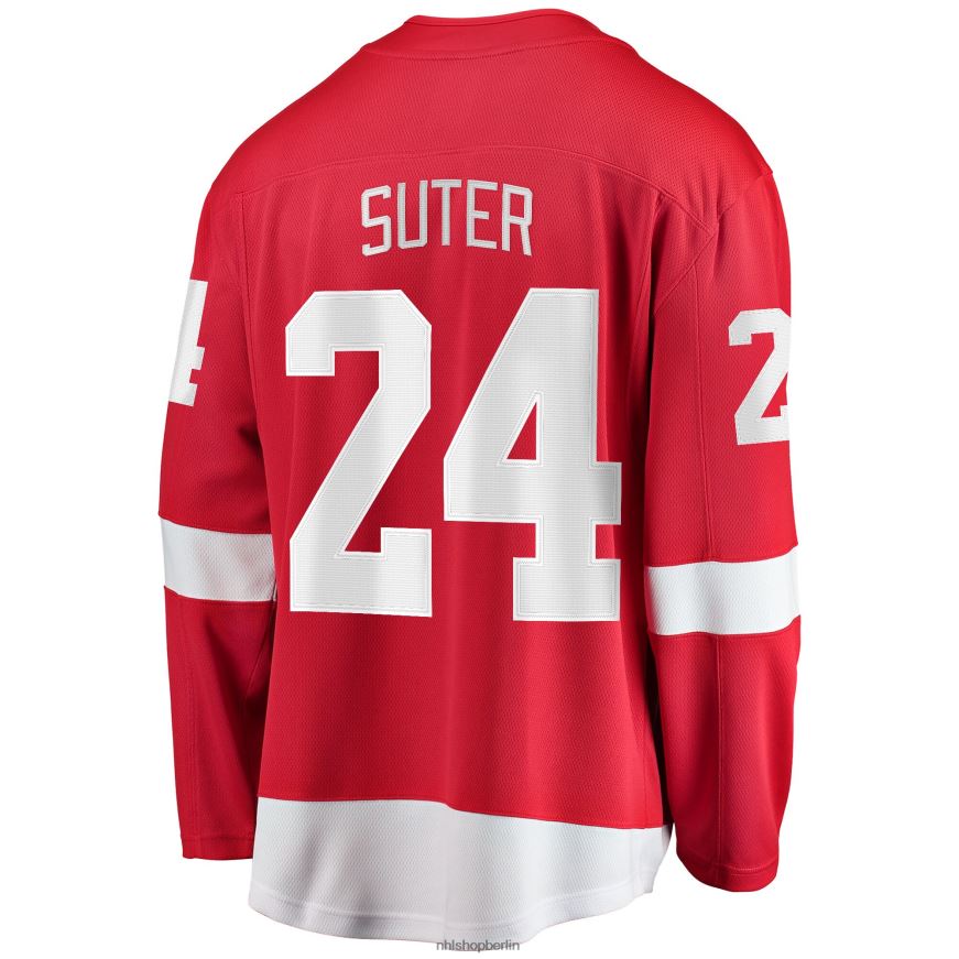 Männer NHL Detroit Red Wings Pius Suter Fanatics-gebrandetes rotes Home-Breakaway-Spielertrikot Kleidung BF680T1970