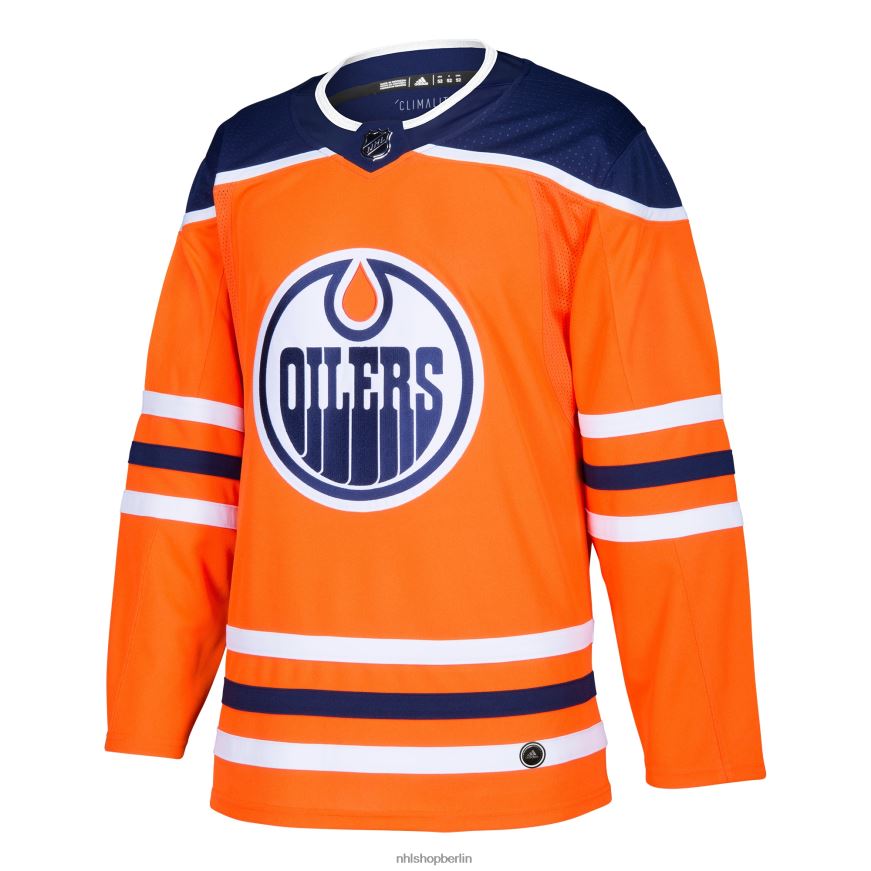 Männer NHL Edmonton Oilers adidas Orange Home Authentic Blank Trikot Kleidung BF680T565