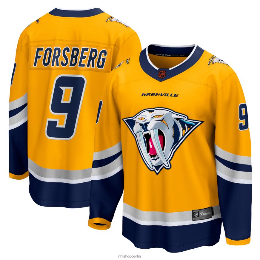 Männer NHL Gelbes Special Edition 20 Breakaway-Spielertrikot der Nashville Predators Filip Forsberg Fanatics Kleidung BF680T520