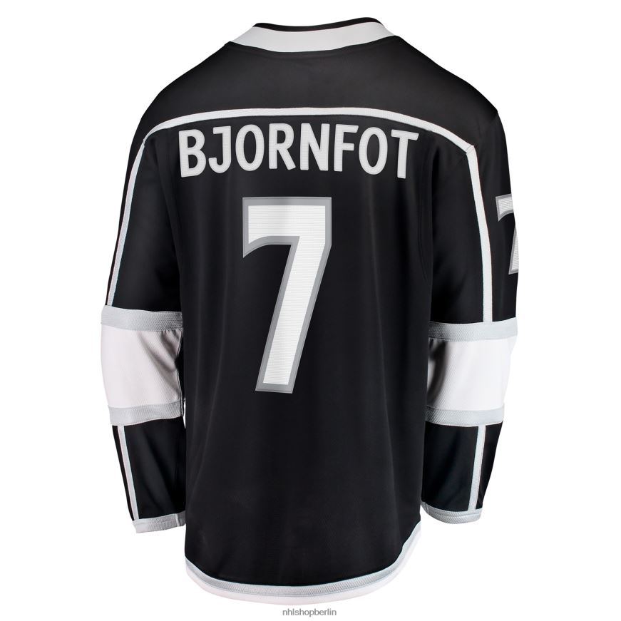 Männer NHL Los Angeles Kings Tobias Björnfot Fanatics-gebrandetes schwarzes Home-Breakaway-Spielertrikot Kleidung BF680T1841