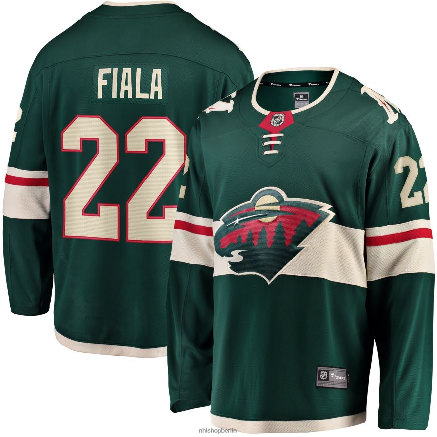 Männer NHL Minnesota Wild Kevin Fiala Fanatics-gebrandetes grünes Home-Breakaway-Spielertrikot Kleidung BF680T1307