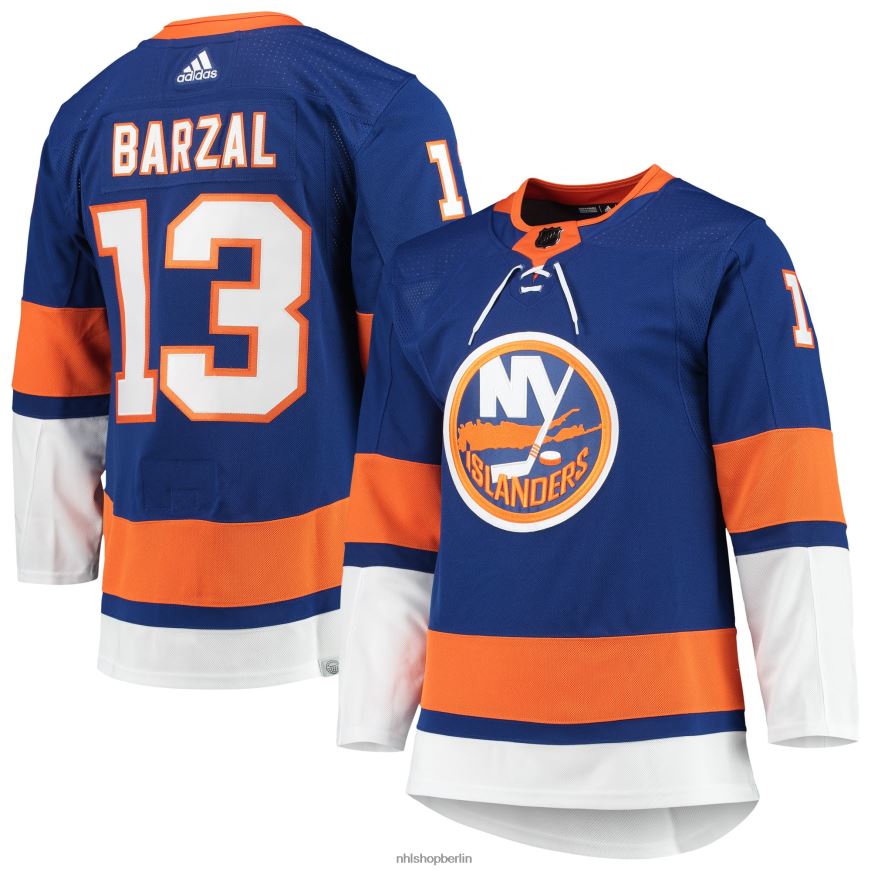 Männer NHL New York Islanders Mathew Barzal adidas Royal Home Primegreen Authentisches Pro-Spieler-Trikot Kleidung BF680T541