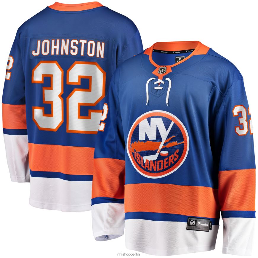 Männer NHL New York Islanders Ross Johnston Fanatics gebrandetes Royal Home Breakaway-Spielertrikot Kleidung BF680T1405